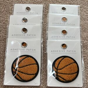 Basketball Adhesive Patch - Orange and Black
